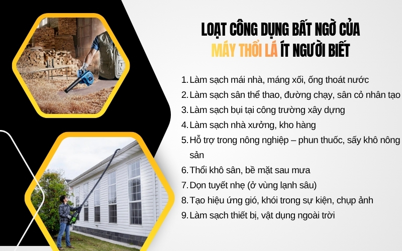 Loạt công dụng bất ngờ của máy thổi lá ít người biết