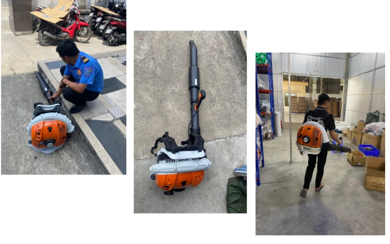 Bàn giao máy thổi lá Stihl BR500