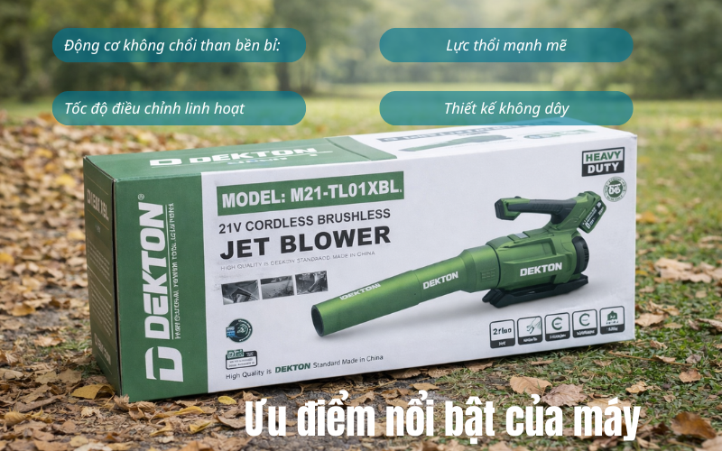 Ưu điểm nổi bật của máy thổi lá Dekton M21-TL01XBL