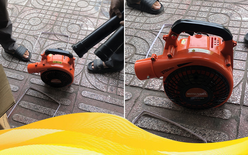 kĩ thuật hải minh bàn giao Máy thổi lá 2 thì Mitsuyama TL-608