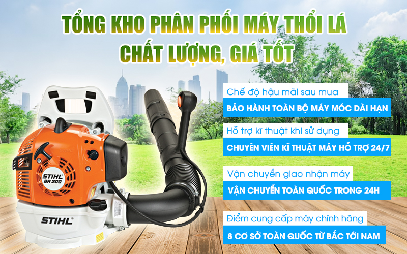 Tổng kho phân phối máy thổi lá chất lượng, giá tốt