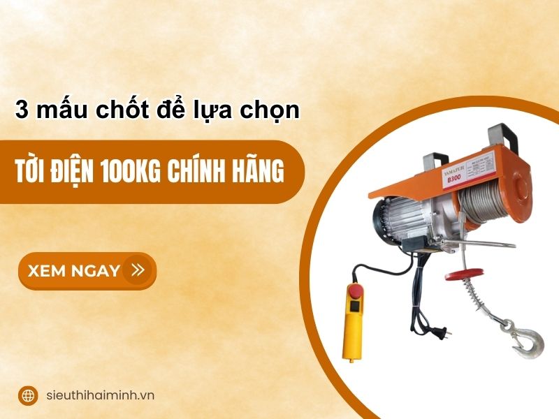 3 mấu chốt để lựa chọn được tời điện 100kg chính hãng