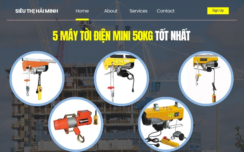 5 máy tời điện mini 50kg tốt nhất 2024