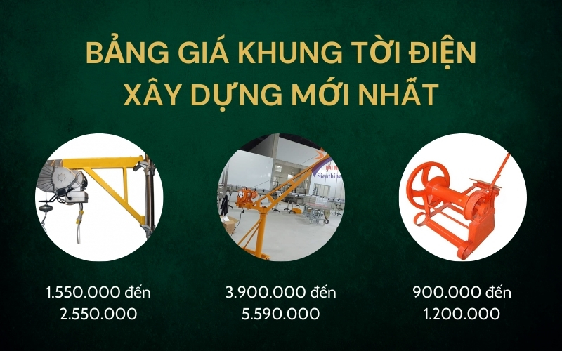 Bảng giá khung tời điện xây dựng mới nhất