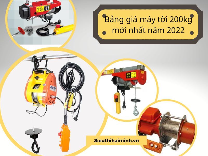 Bảng giá máy tời 200kg mới nhất năm 2022