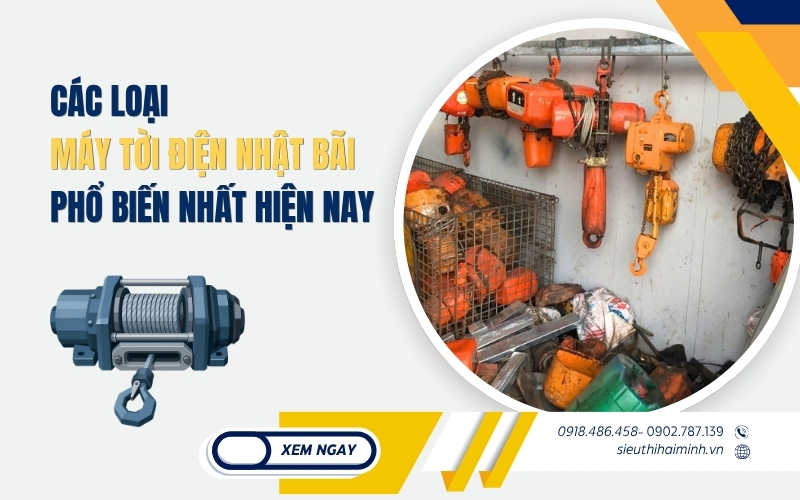 Các Loại Máy Tời Điện Nhật Bãi Phổ Biến Nhất Hiện Nay