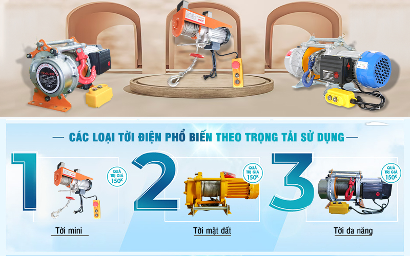 Các loại tời điện hiện nay