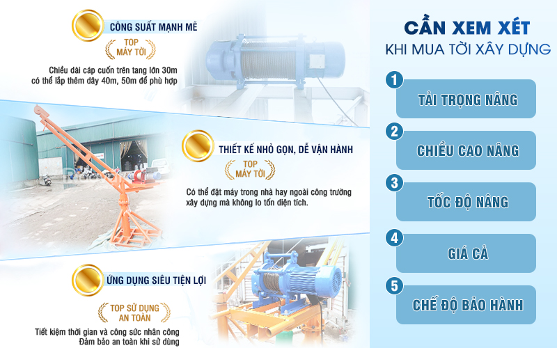 Các yếu tố cần xem xét khi mua tời xây dựng