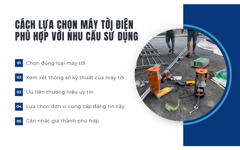 Cách lựa chọn máy tời điện phù hợp với nhu cầu sử dụng