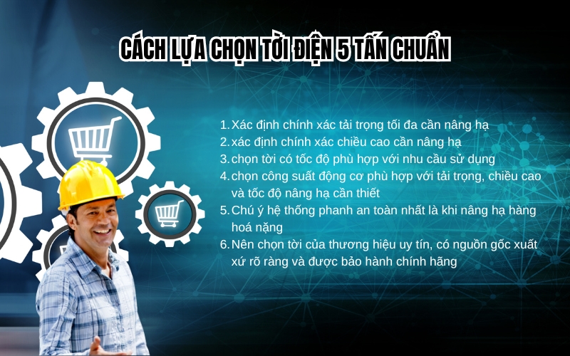 Cách lựa chọn tời điện 5 tấn chuẩn