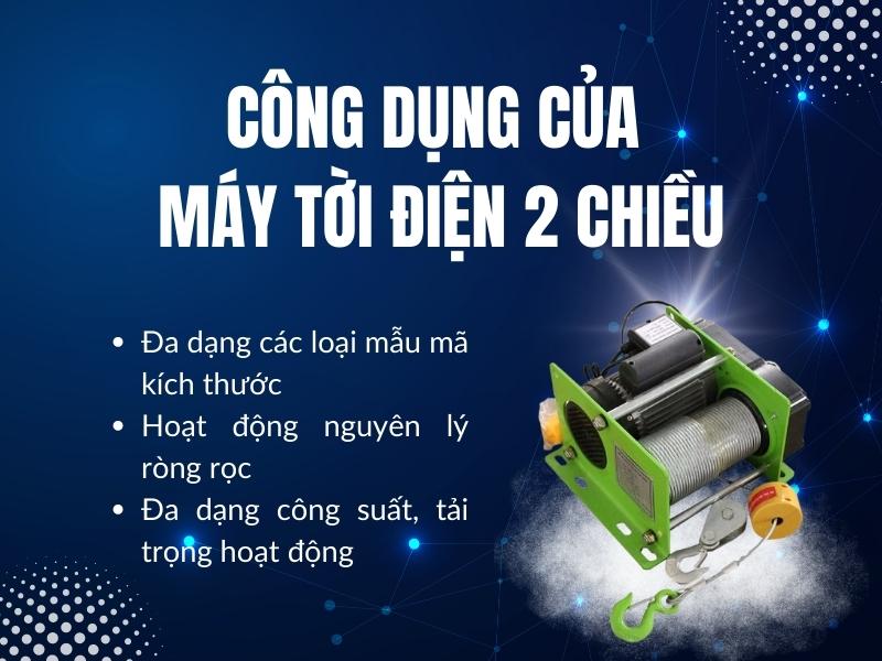 Ứng dụng tuyệt vời của tời điện 2 chiều