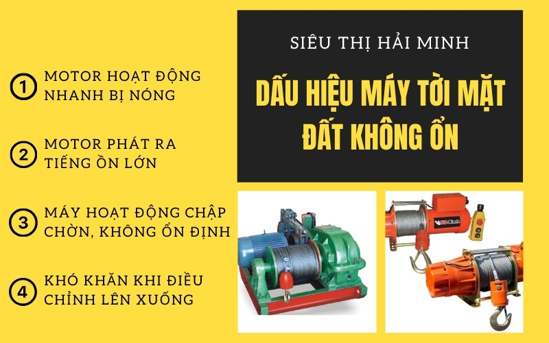 Dấu hiệu và lí do của máy tời mặt đất đang “không ổn”