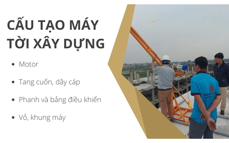 Định nghĩa và cấu tạo máy tời xây dựng