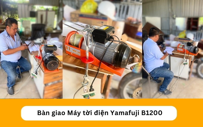 Bàn giao máy tời điện B1200 cho khách