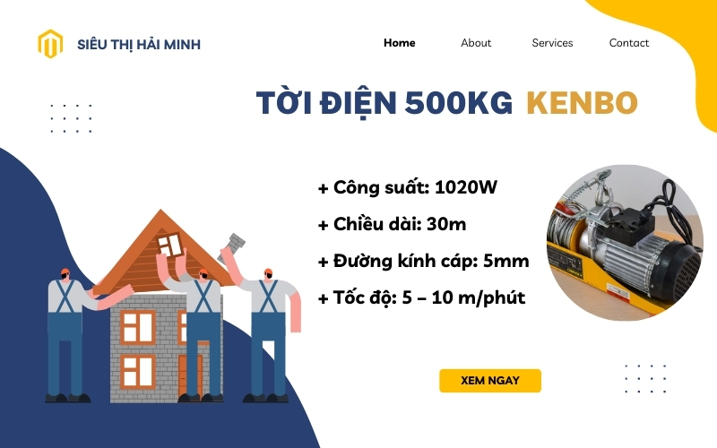 Giới thiệu máy tời 500kg thương hiệu KenBo