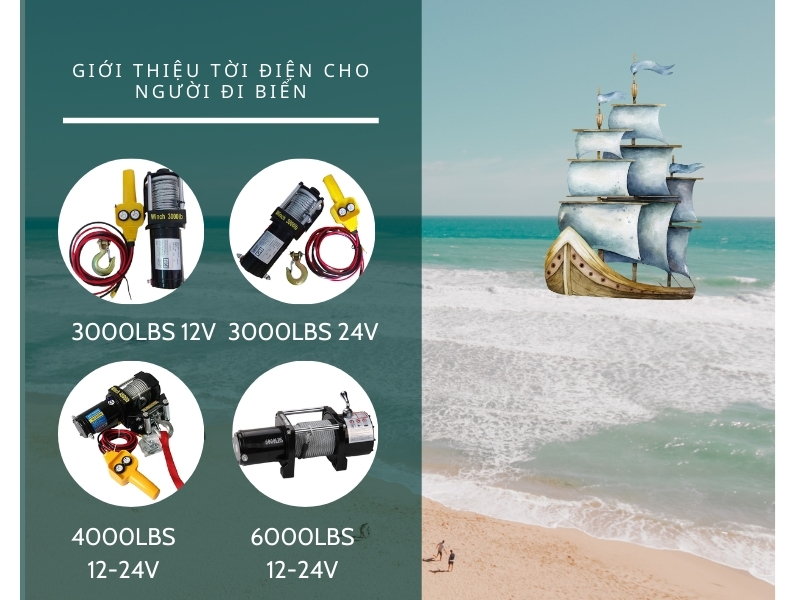Gợi ý máy tời điện cho đi biển