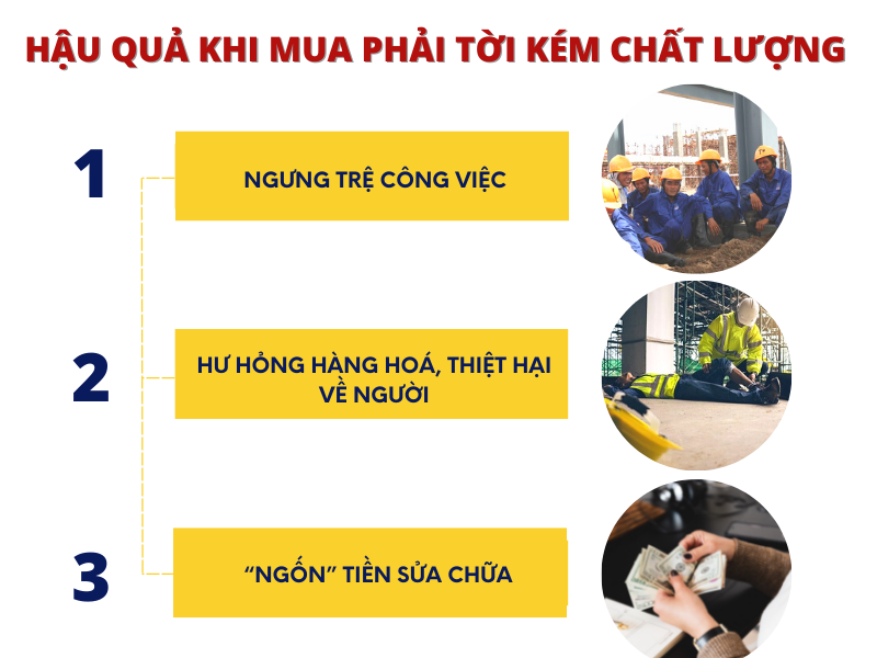 Hậu quả khi mua phải tời kém chất lượng