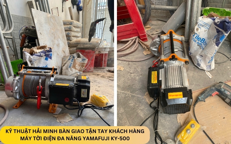 Kỹ thuật Hải Minh bàn giao Máy tời điện đa năng Yamafuji KY-500