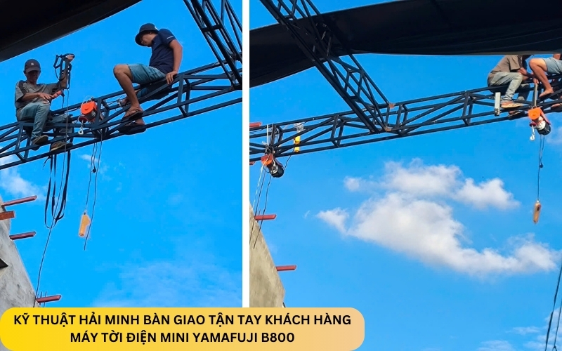 Kỹ thuật Hải Minh bàn giao Máy tời điện mini Yamafuji B800