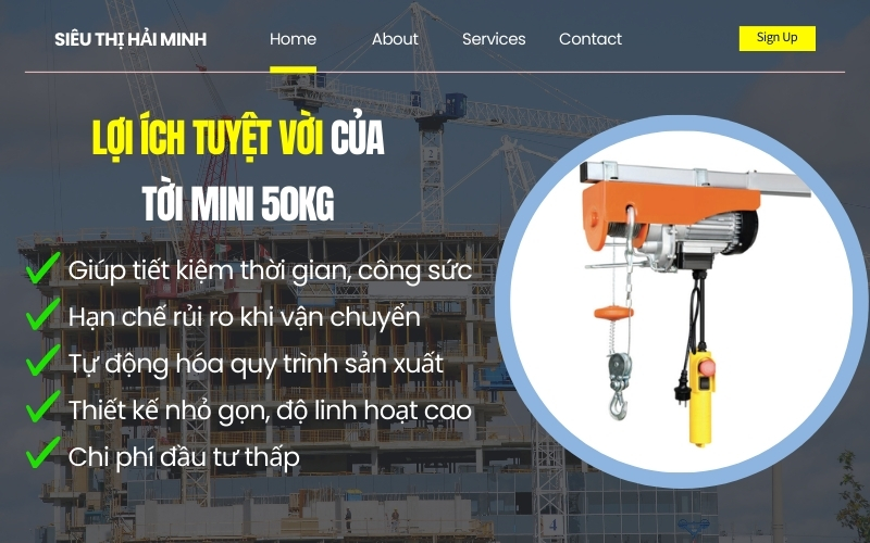 Lợi ích tuyệt vời của tời mini 50kg