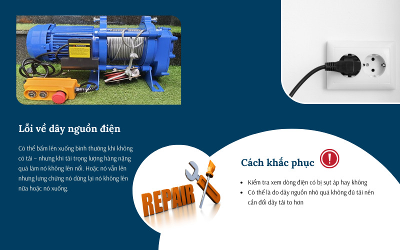 Lỗi về dây nguồn điện