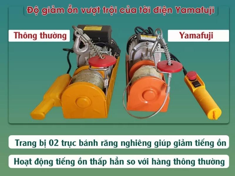 Độ ồn thấp đến bất ngờ của tời điện Yamafuji