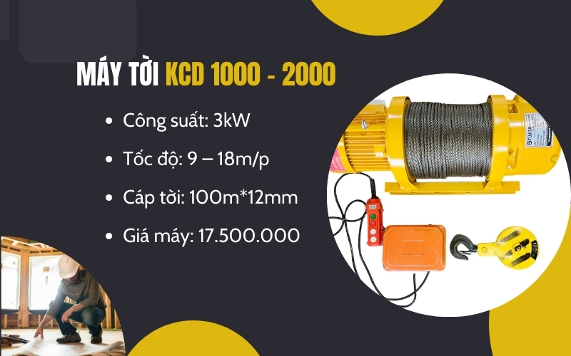 Máy tời KCD 1000 - 2000