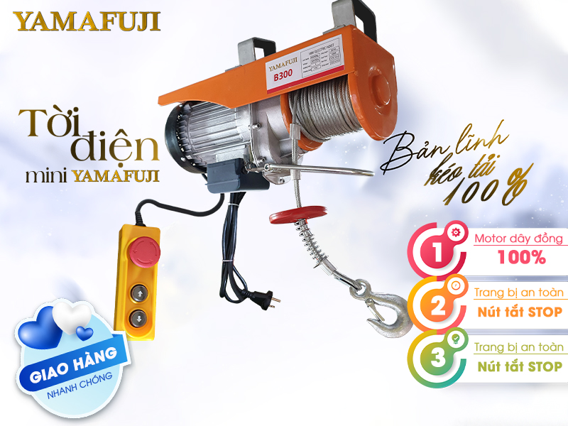 Máy tời điện Yamafuji B300