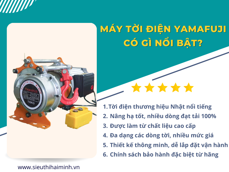Máy tời điện Yamafuji có gì nổi bật