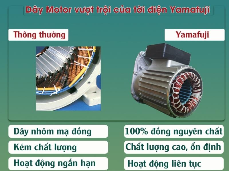 Tời điện Yamafuji sử dụng motor dây đồng nguyên chất