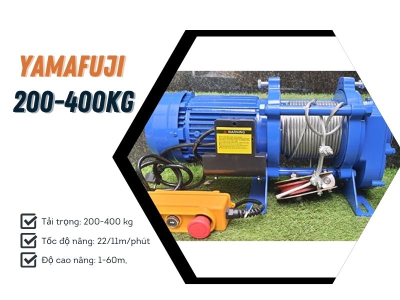 Máy tời điện nhanh thương hiệu Nhật Yamafuji 200-400kg