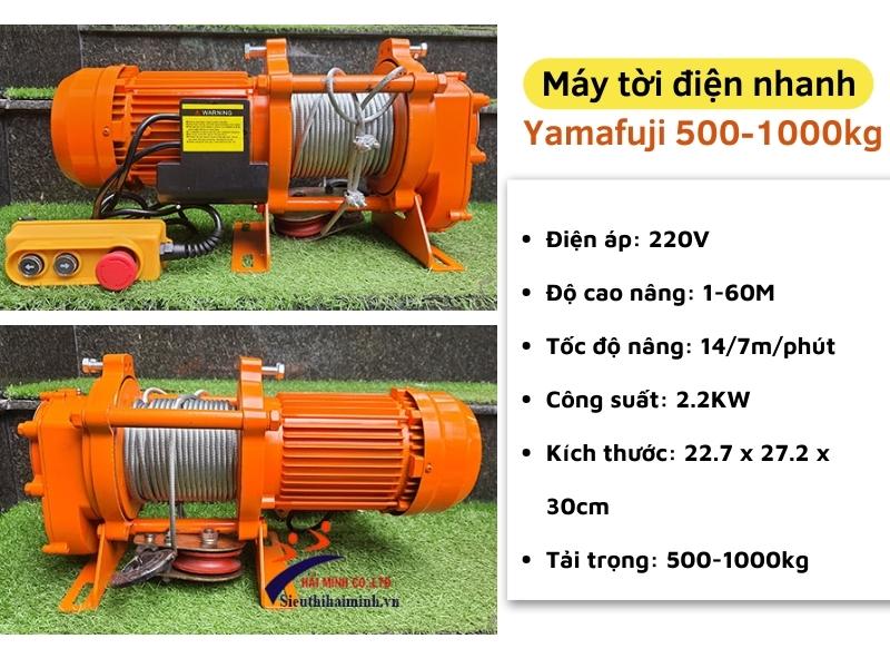 Máy tời điện nhanh Yamafuji 500-1000kg