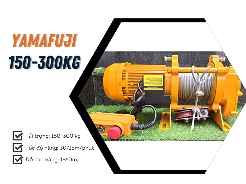 Tời điện nhanh Yamafuji Nhật Bản 150-300kg