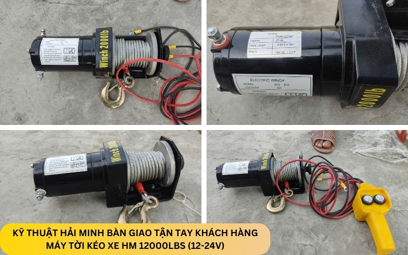 Máy tời kéo xe HM 12000LBS (12-24V)