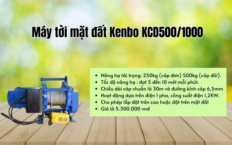 Máy tời mặt đất Kenbo KCD5001000