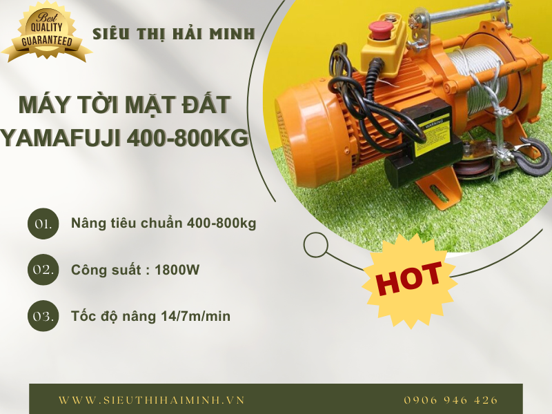 Máy tời mặt đất Nhật Bản Yamafuji 400-800kg