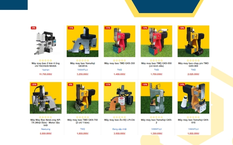 Một số mẫu máy khâu bao nên tham khảo