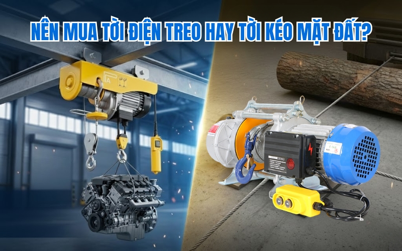 Nên mua tời điện treo hay tời kéo mặt đất?