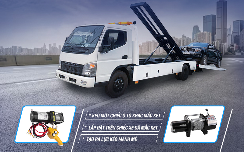 Nguyên tắc làm việc của tời điện kéo xe