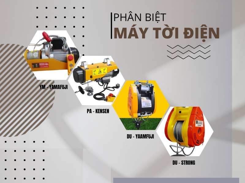 Phân biệt máy tời điện mini theo thương hiệu