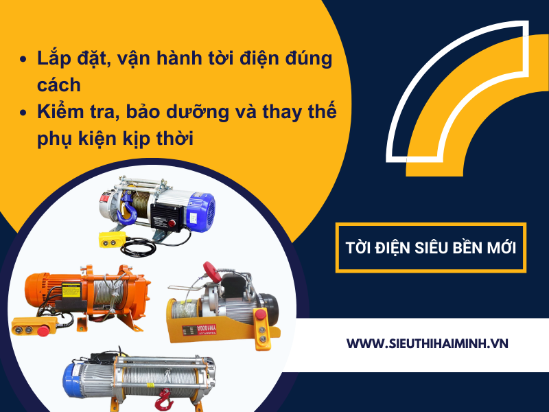Sử dụng tời điện như một chiếc máy mới