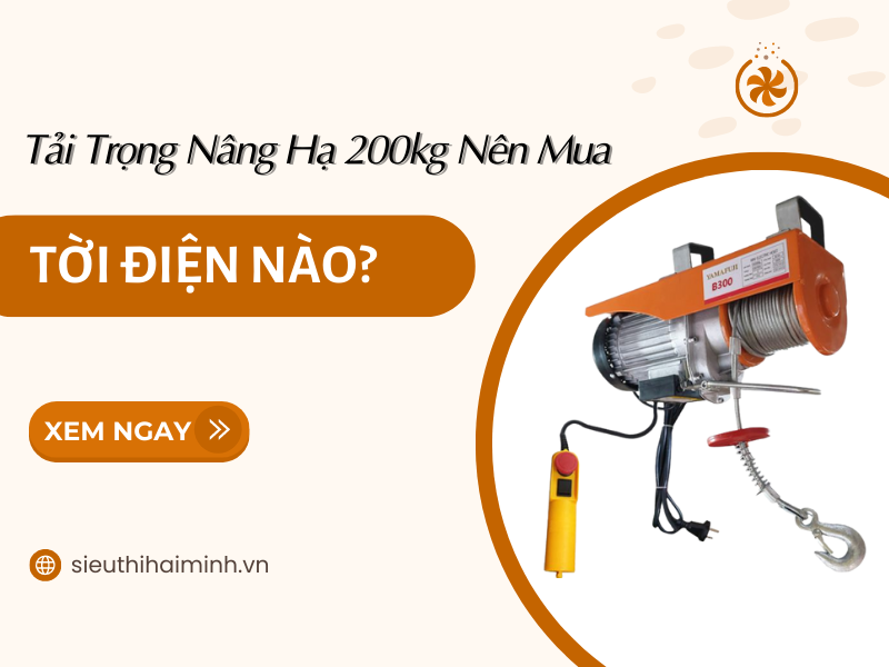 Tải Trọng Nâng Hạ 200kg Thì Nên Mua Tời Điện Nào