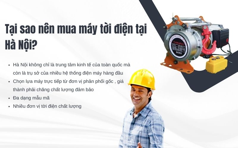 Tại sao nên mua máy tời điện tại Hà Nội