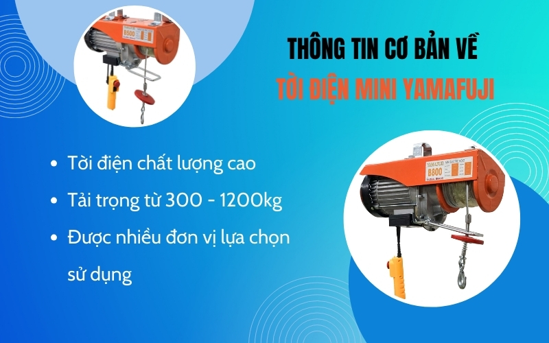 Thông tin cơ bản về tời điện mini Yamafuji