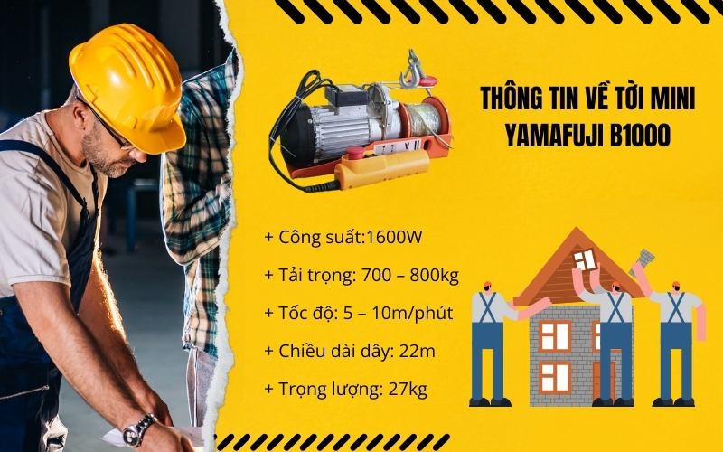 Thông tin về tời mini Yamafuji B1000