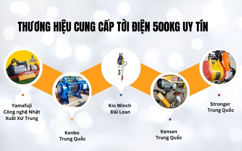 Thương hiệu cung cấp tời điện 500kg uy tín