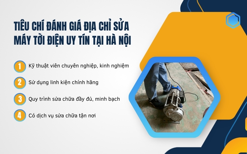 Tiêu chí đánh giá địa chỉ sửa máy tời điện uy tín tại Hà Nội
