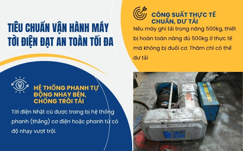 Tiêu chuẩn vận hành máy tời điện đạt an toàn tối đa