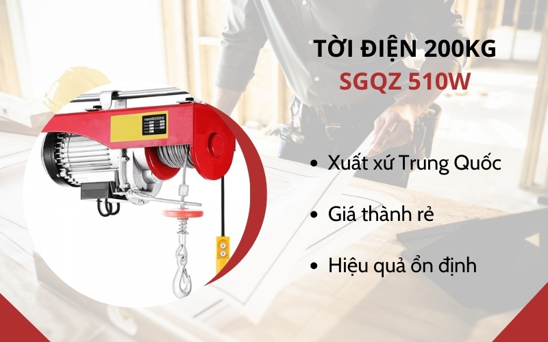 Tời Điện 200kg SGQZ 510W