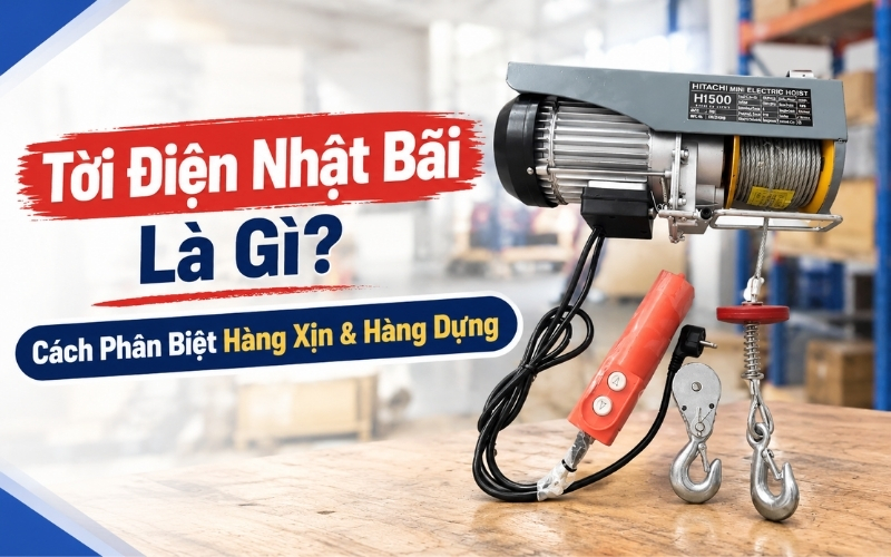 Tời Điện Nhật Bãi Là Gì Cách Phân Biệt Hàng Xịn & Hàng Dựng